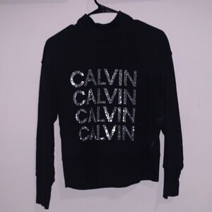 Calvin Klein Black Sweater with Silver Accents